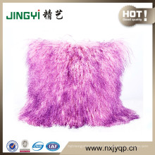 Tortuous Mongolian Sheepskins Wool	Cushion Cover